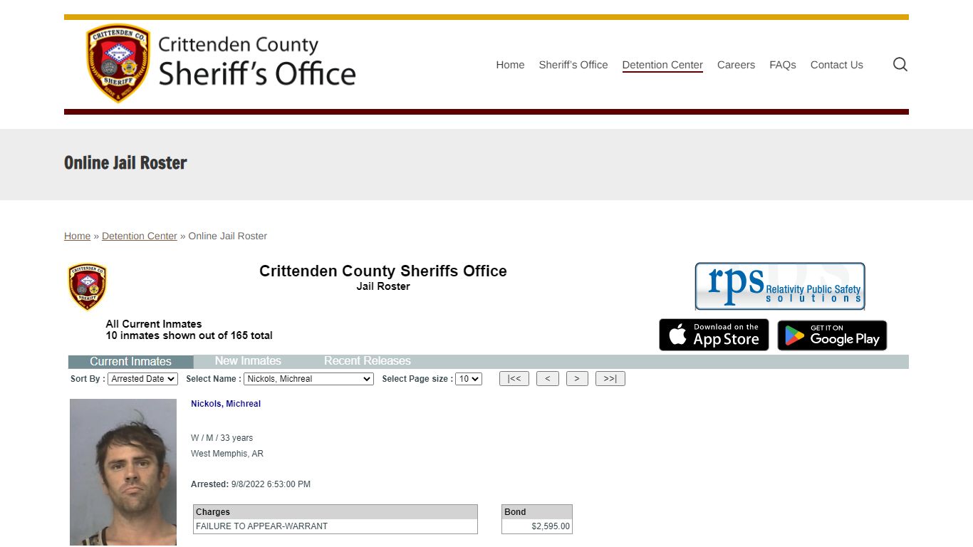 Online Jail Roster - Crittenden County Sheriff’s Department